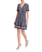 Printed Faux-wrap Short