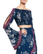 Unspoken Love Smocked Off-the-shoulder Crop Top