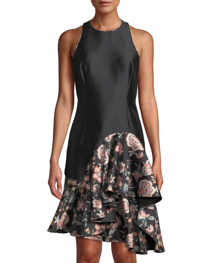 Cleo Floral-ruffle Trimmed