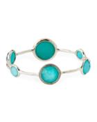 Stella Bangle In Turquoise Doublet With Diamonds
