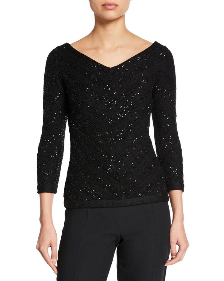 Sequined Pullover Knit