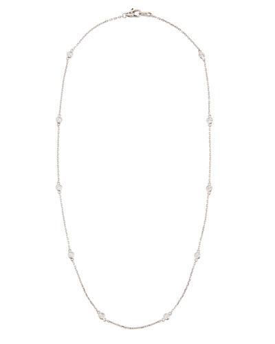14k By-the-yard Floating Ten Diamond Station Necklace
