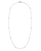 14k By-the-yard Floating Ten Diamond Station Necklace