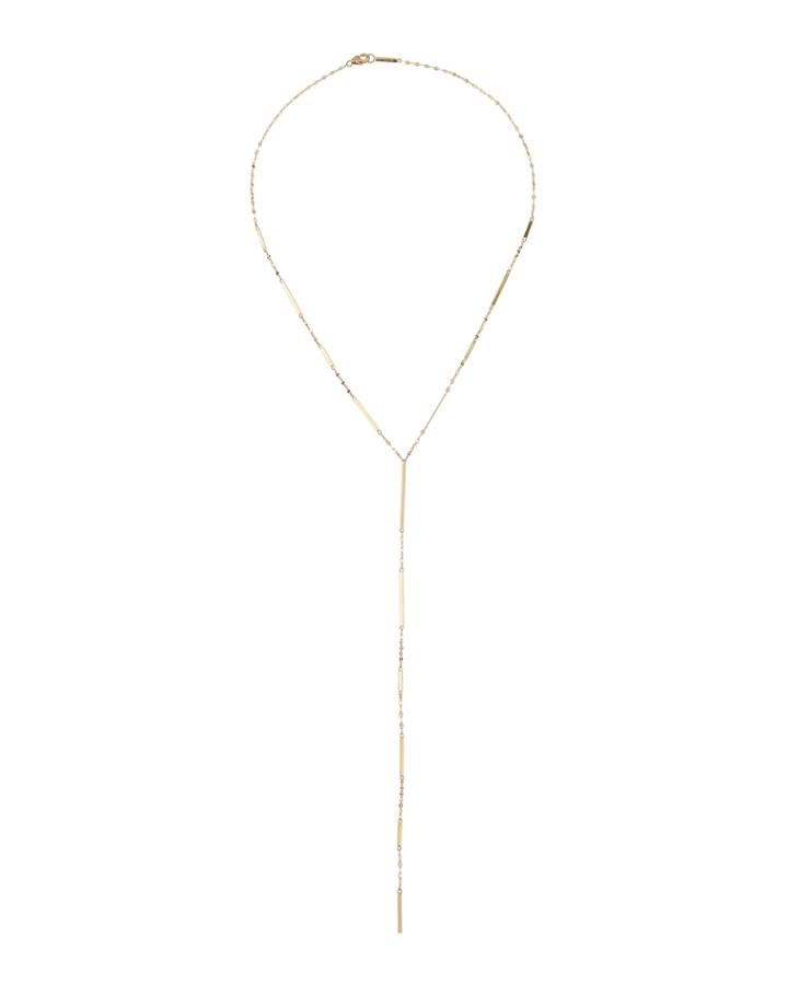 14k Gold Mega Dash Lariat Necklace