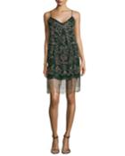 Bead Embroidered Rose Tank Dress