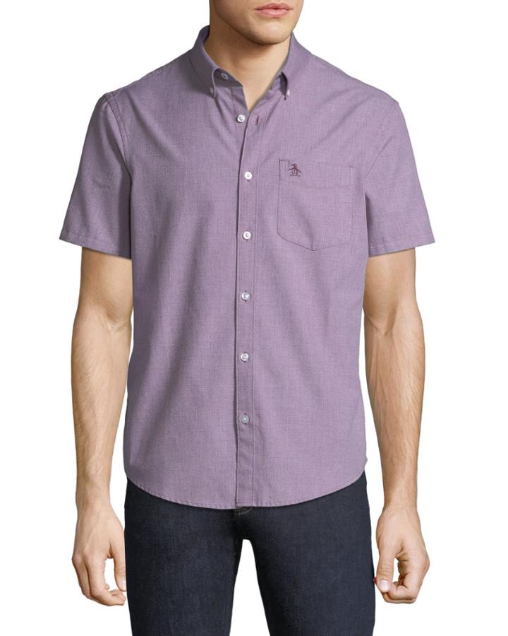 Men's Short-sleeve Jaspe-knit