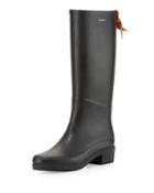 Miss Juliette Rubber Tall Boot, Black (noir)