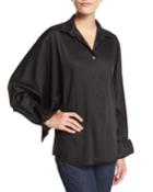 Solo Point-collar Twill Button-front