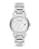 38mm The City Round Stainless Steel Bracelet Watch