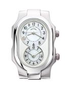 Small Signature Watch Head, Mother-of-pearl/white