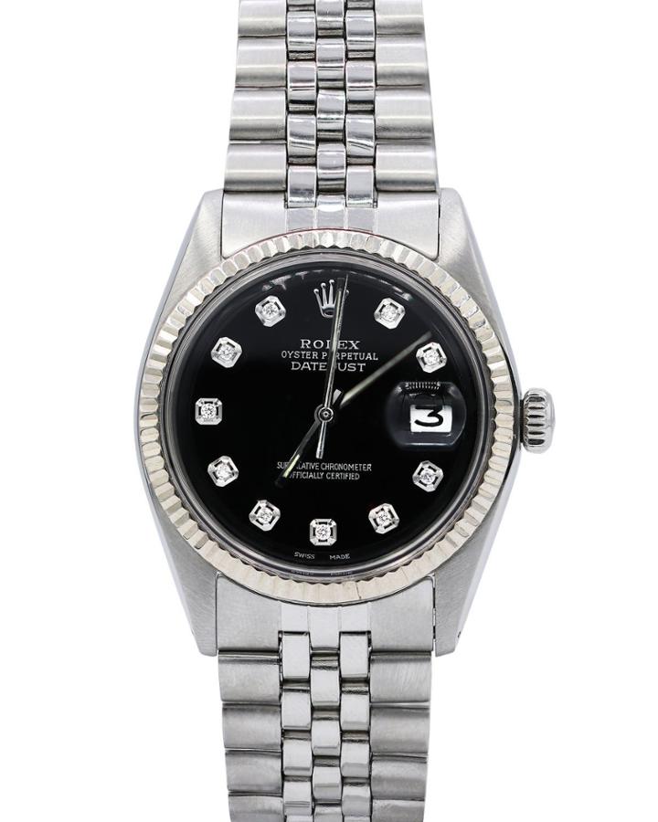 Pre-owned 36mm Diamond Datejust Bracelet Watch, Black