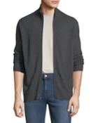 Men's Cashmere Mock-neck Zip-front Jacket