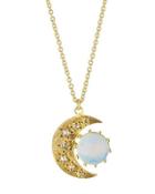 Celestia Opalite Moon Pendant Necklace