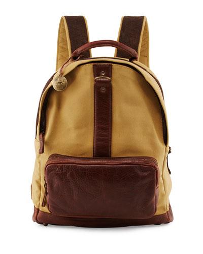 Felix Dome Canvas Backpack, Tobacco/saddle
