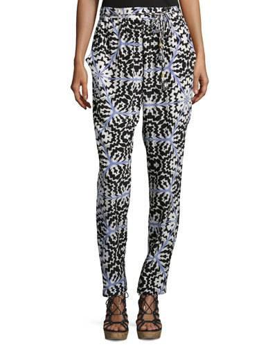 Tania Kaleidoscope-print Pants, Dynamite