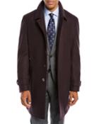 Men's Solid Wool Car Coat