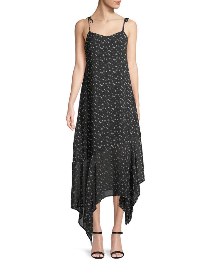 Star-print Tie-shoulder
