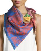 Reversible Quad Print Foulard