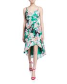 Colleen Floral V-neck Sleeveless High-low Dress