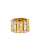 18k Two-tone Diamond Bamboo Ring