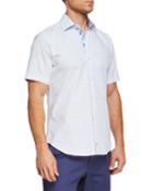 Men's Flamingos Woven Short-sleeve