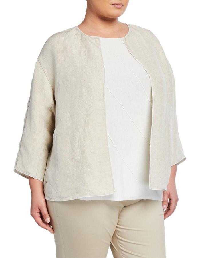 Plus Size Milo Nebulous Textured Jacket