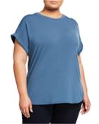 Plus Size Rounded Viscose Baby Terry Top