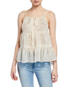 Lace-trim Trapeze Top