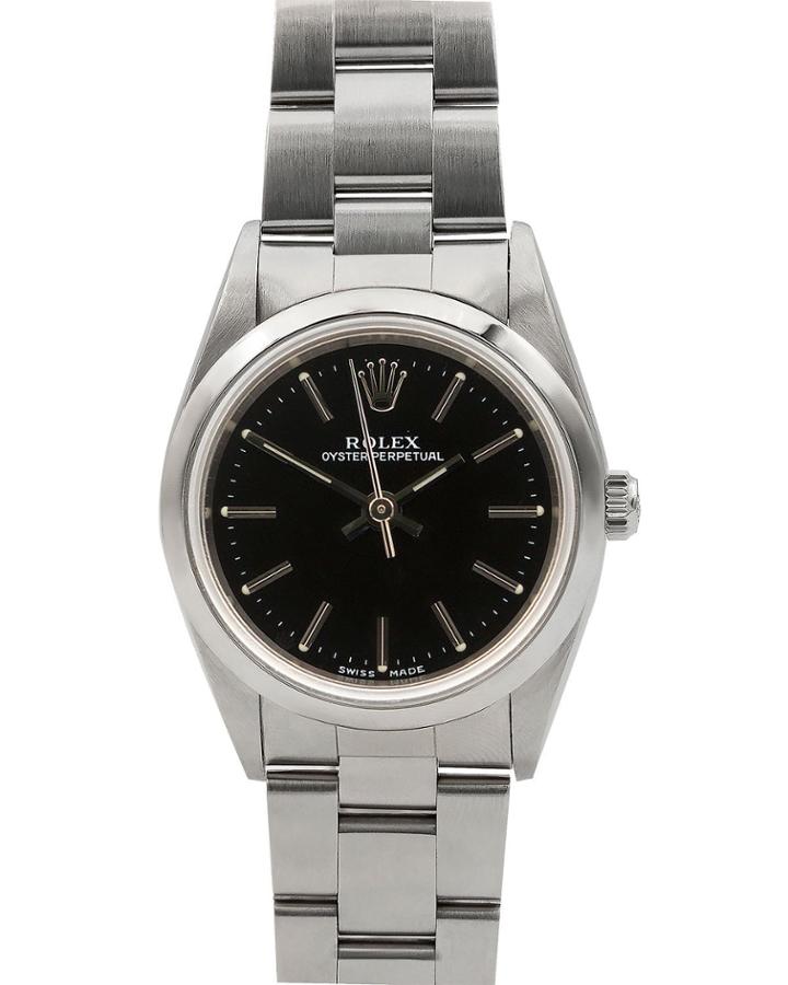 Pre-owned 26mm Oyster Perpetual Automatic Bracelet Watch, Black/steel