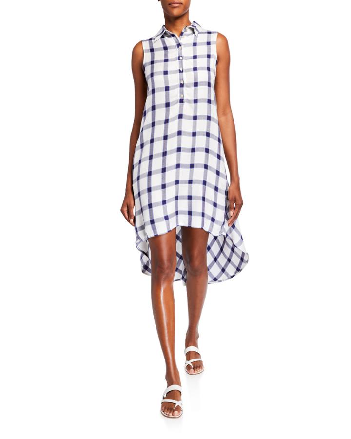 Check Print High-low Dress