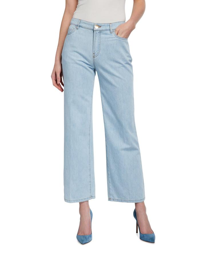 Denim Wide-leg Pants