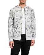 Men's Camo Printed Full Zip Hoodie