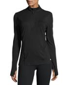 Reflective-stripe Pullover Performance Jacket, Black/cool Gray