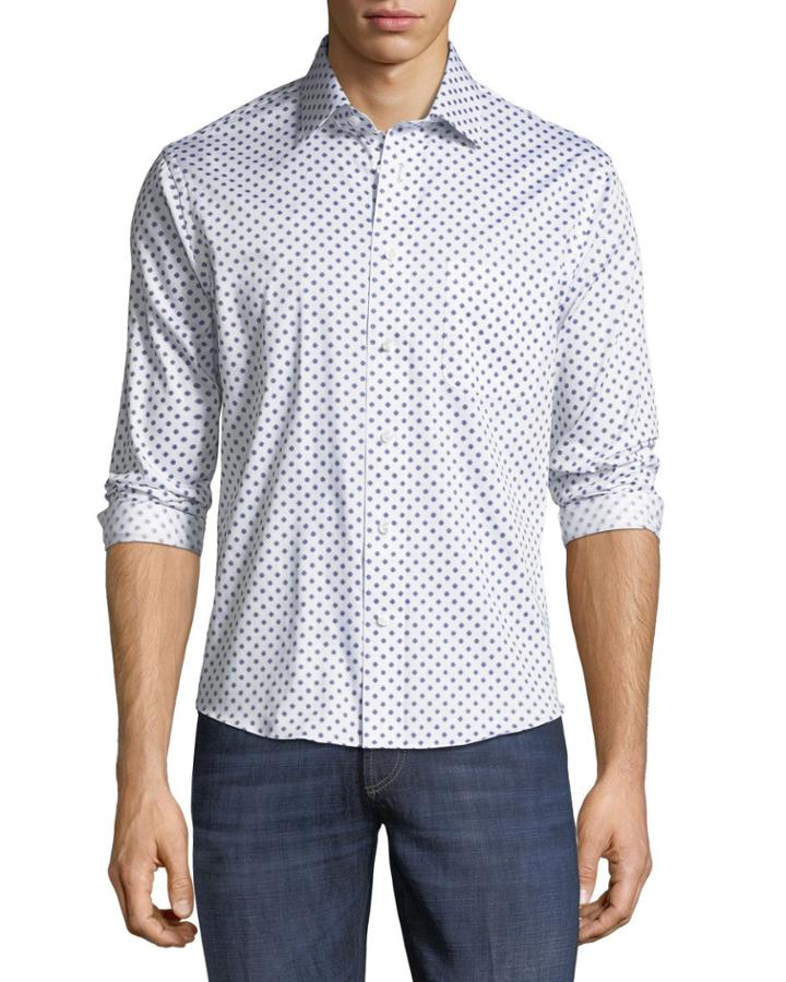 Slim-fit Fancy Dobby
