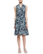 Rebecca Taylor Kiku Sleeveless Printed A-line Dress, Women's, Size: