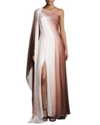 One-shoulder Draped Gown