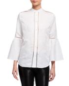 Demi Linen-cotton Shirt W/ Ladder