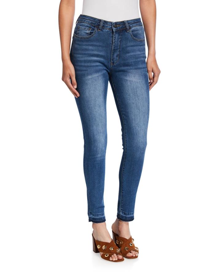High-rise Skinny Jeans With Release Hem