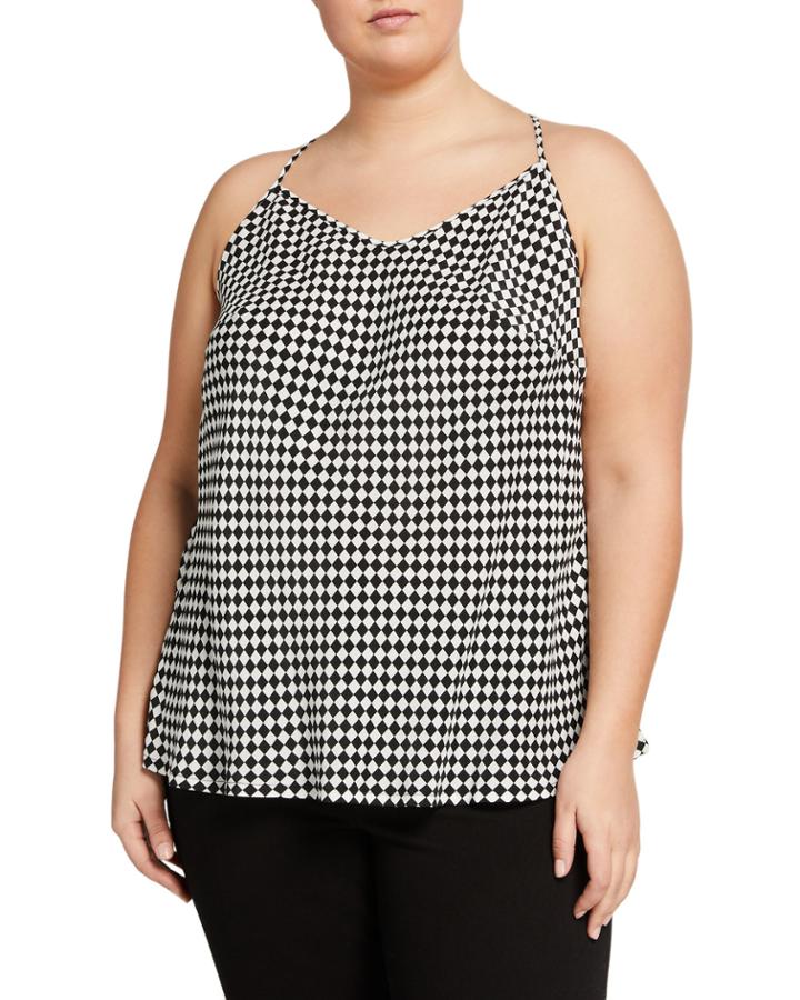 Plus Size Checkered