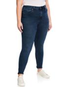 High-rise Skinny Jeans W/ Chewed Hem,