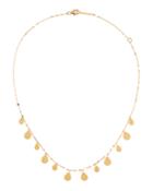 14k Marquise Disc Dangle Necklace