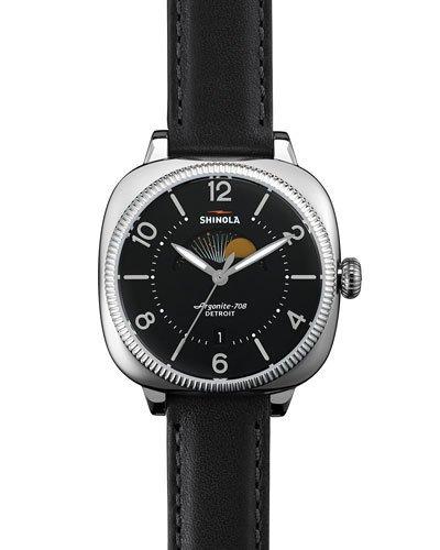 36mm Gomelsky Moon Phase Watch, Black