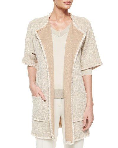 Mini Paper Eyelash Tweed Knit Jacket