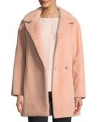 Teddy Double-breasted Faux Fur Jacket