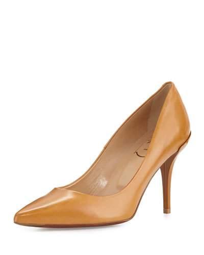 Decollete Palace Leather 85mm Pump, Fox Brown