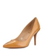 Decollete Palace Leather 85mm Pump, Fox Brown