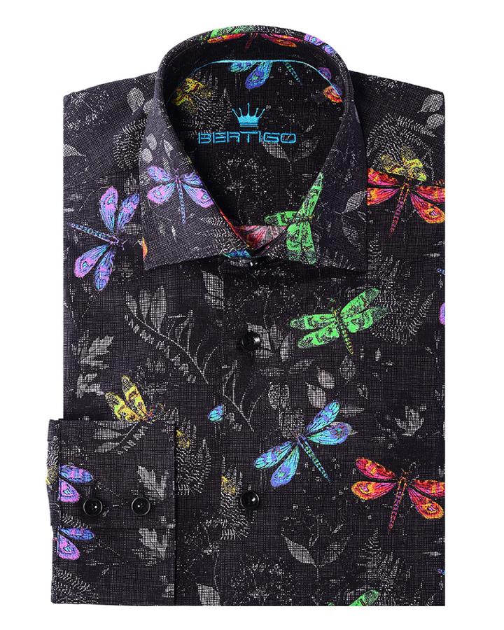 Men's Nio Colorful Dragonfly Poplin