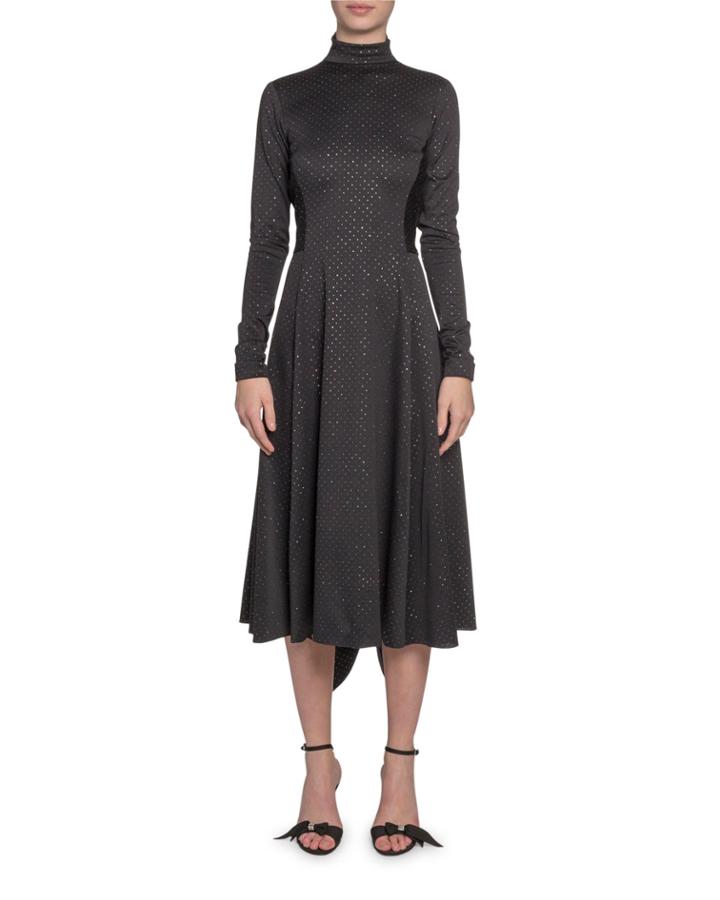 High-neck Glittered Dress
