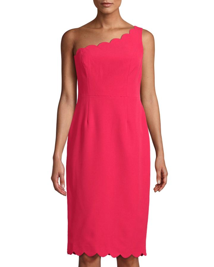 Scalloped One-shoulder