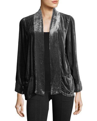 Silk Velvet Burnout Cardigan